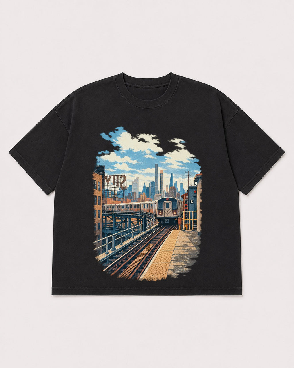 Mockup Boxy Heavyweight Tee Black product