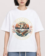 Mockup Boxy Heavyweight Tee White female close-up 11