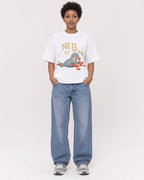 Mockup Boxy Heavyweight Tee White female full-body 35