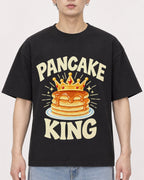 Mockup Boxy Heavyweight Tee Black male close-up 01