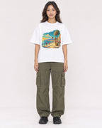 Mockup Boxy Heavyweight Tee White female full-body 02