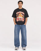 Mockup Boxy Heavyweight Tee Black male full-body 10