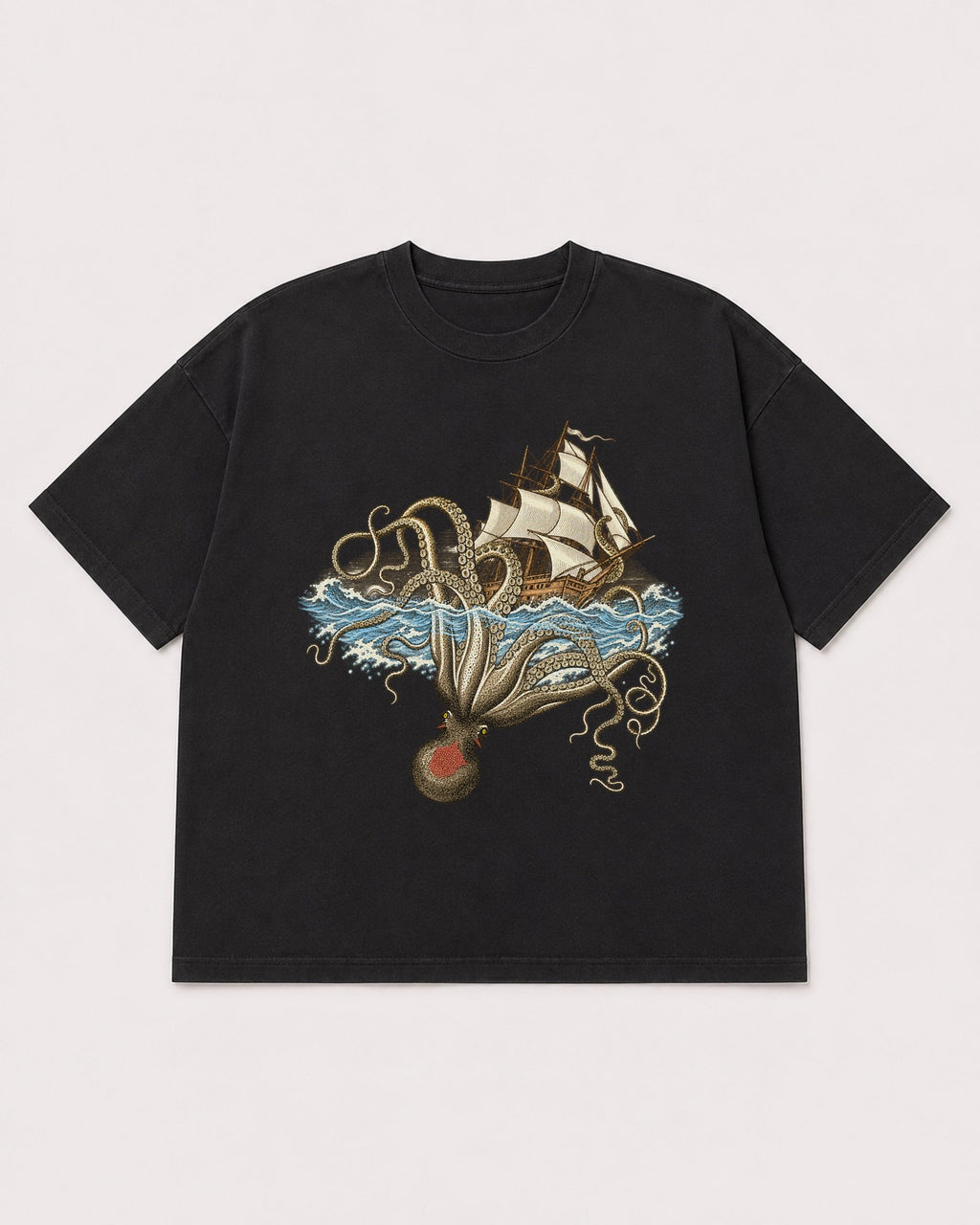 Mockup Boxy Heavyweight Tee Black product