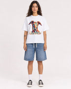 Mockup Boxy Heavyweight Tee White female full-body 06