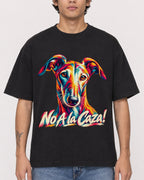 Mockup Boxy Heavyweight Tee Black male close-up 06