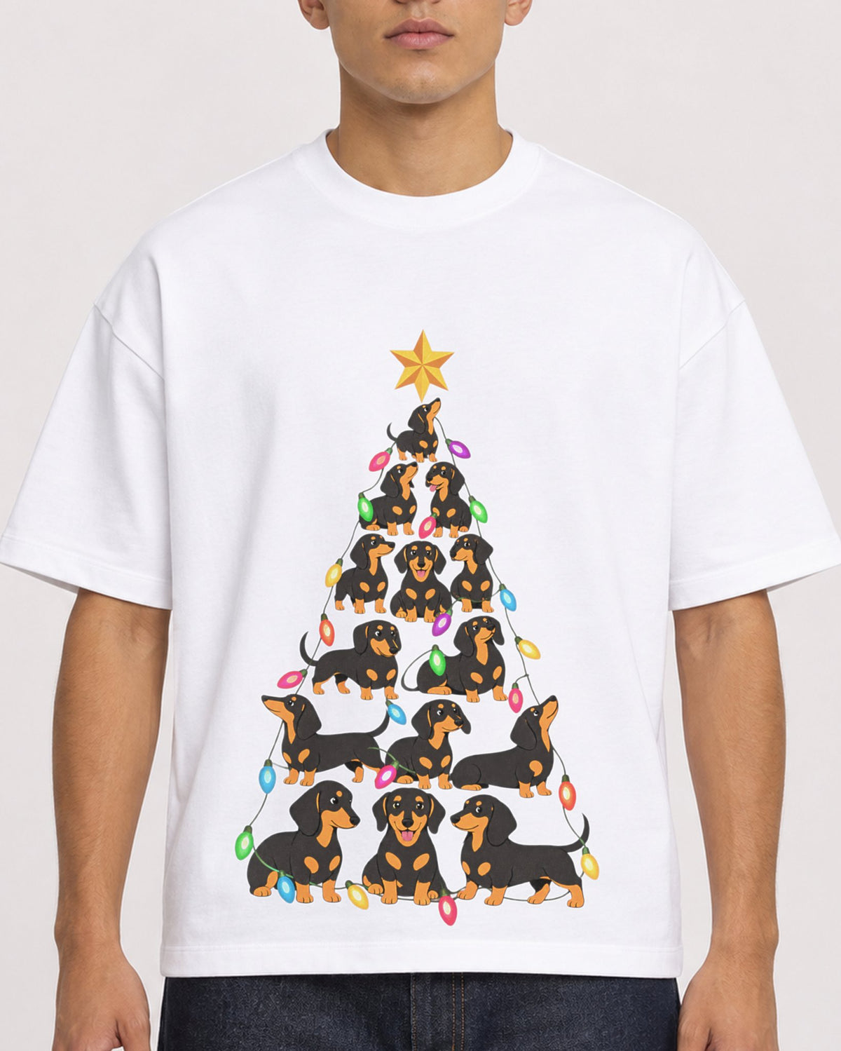 Mockup Boxy Heavyweight Tee White male close-up 16