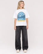Mockup Boxy Heavyweight Tee White female full-body 08