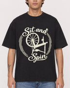 Mockup Boxy Heavyweight Tee Black male close-up 06