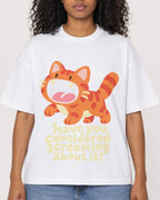 Mockup Boxy Heavyweight Tee White female close-up 05
