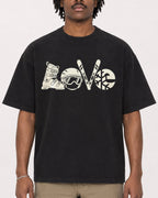Mockup Boxy Heavyweight Tee Black male close-up 04