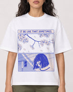 Mockup Boxy Heavyweight Tee White female close-up 07