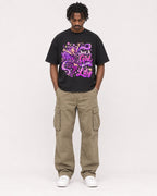Mockup Boxy Heavyweight Tee Black male full-body 04
