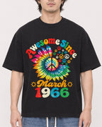 Mockup Boxy Heavyweight Tee Black male close-up 03