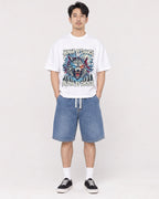 Mockup Boxy Heavyweight Tee White male full-body 13