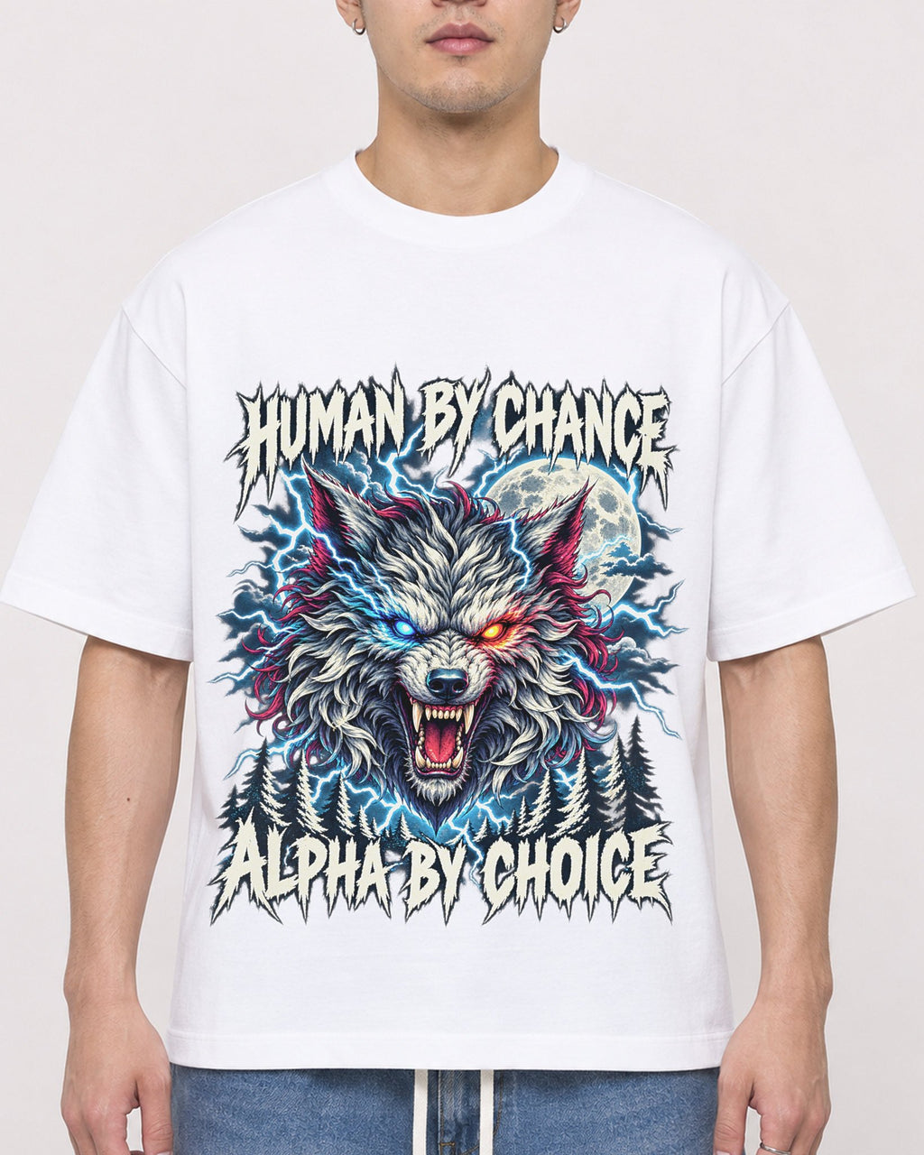 Mockup Boxy Heavyweight Tee White male close-up 13