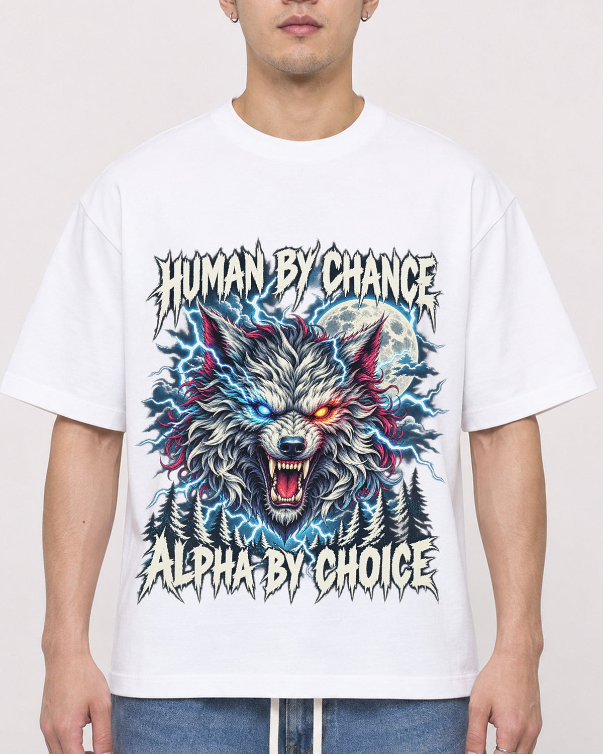 Mockup Boxy Heavyweight Tee White male close-up 13
