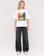 Mockup Boxy Heavyweight Tee White female full-body 08