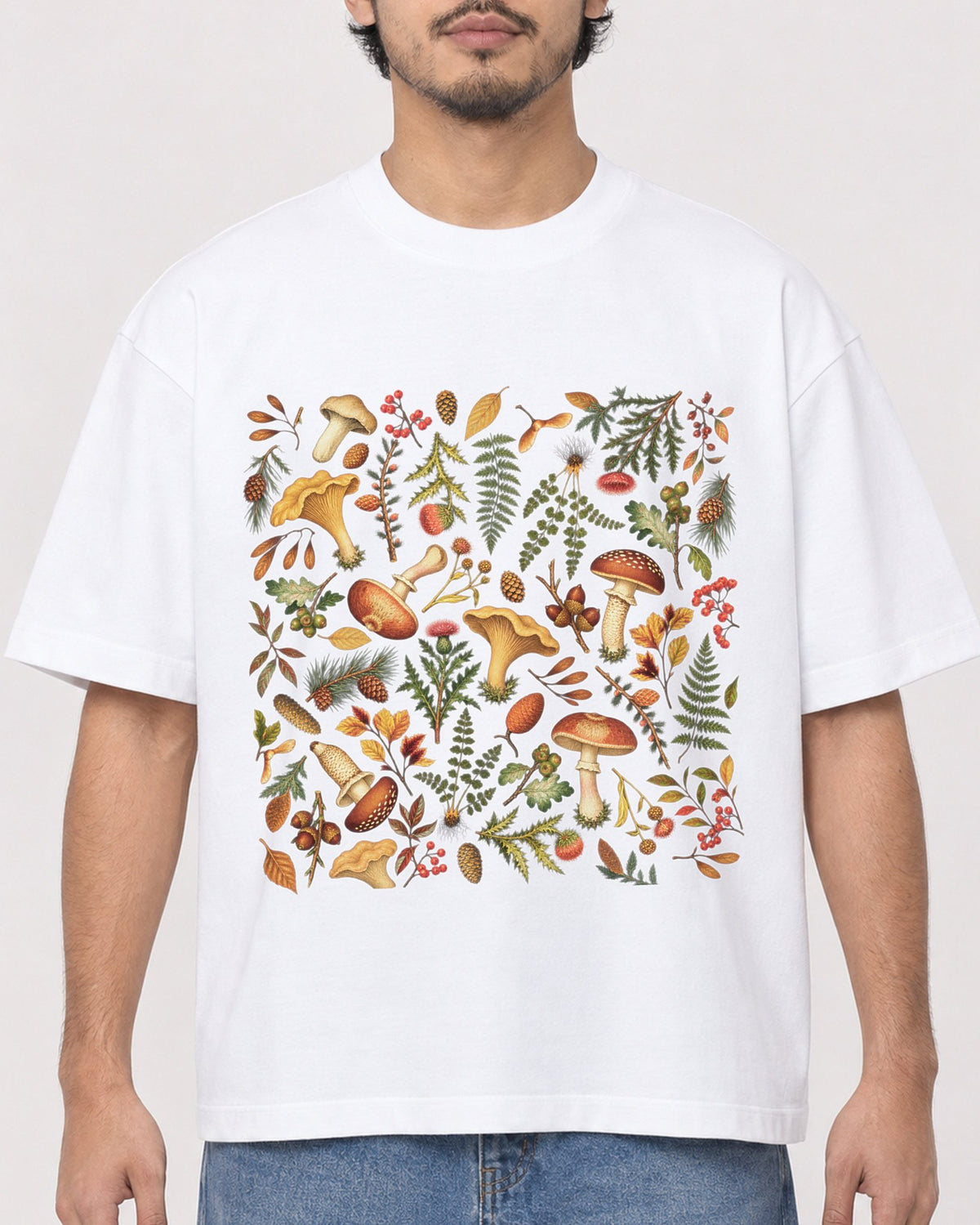 Mockup Boxy Heavyweight Tee White male close-up 02