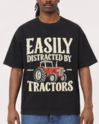 Mockup Boxy Heavyweight Tee Black male close-up 34