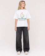 Mockup Boxy Heavyweight Tee White female full-body 08