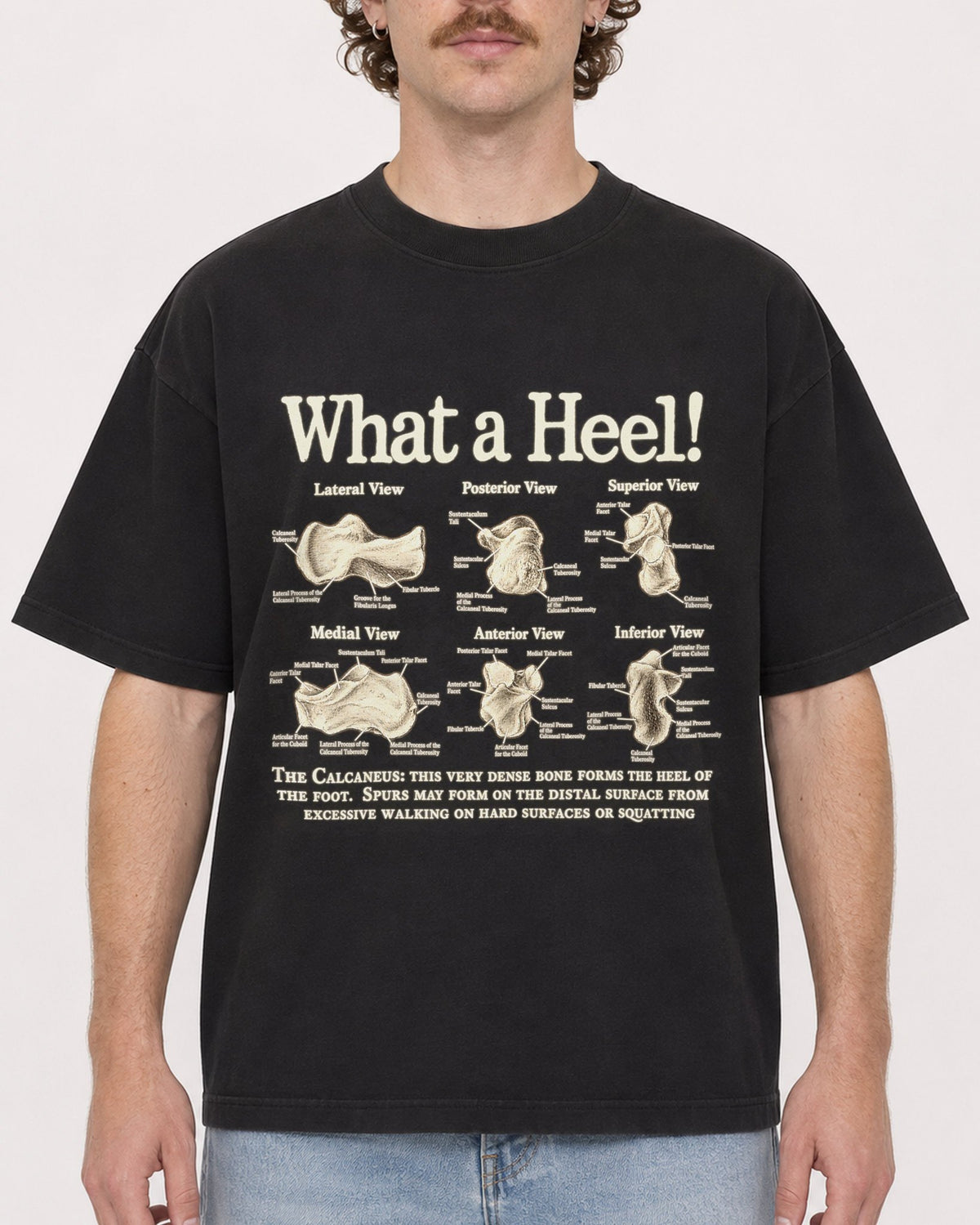 Mockup Boxy Heavyweight Tee Black male close-up 09