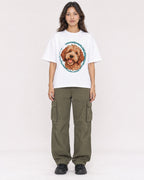 Mockup Boxy Heavyweight Tee White female full-body 02