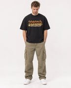 Mockup Boxy Heavyweight Tee Black male full-body 08