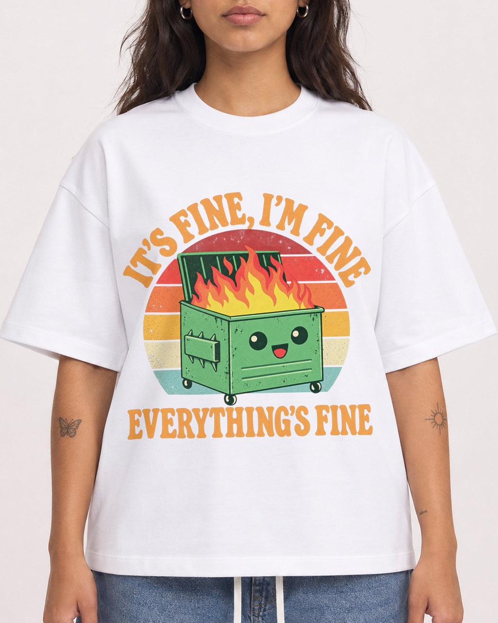 Mockup Boxy Heavyweight Tee White female close-up 06
