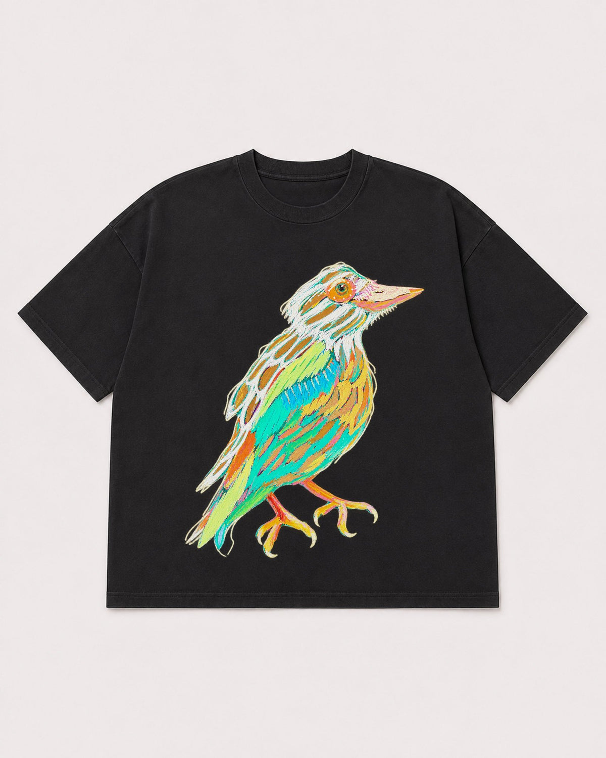 Mockup Boxy Heavyweight Tee Black product