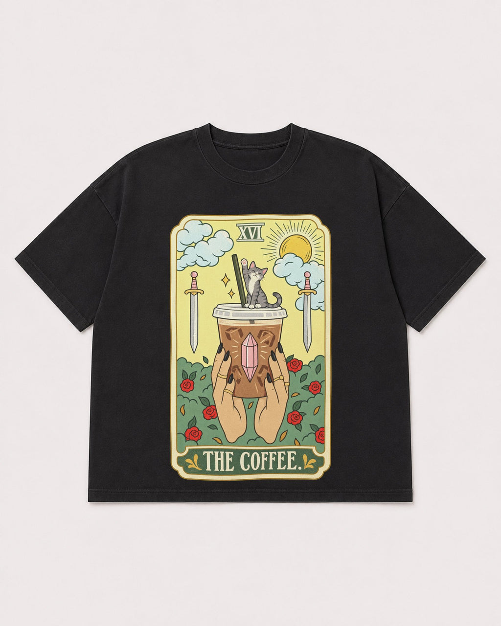 Mockup Boxy Heavyweight Tee Black product