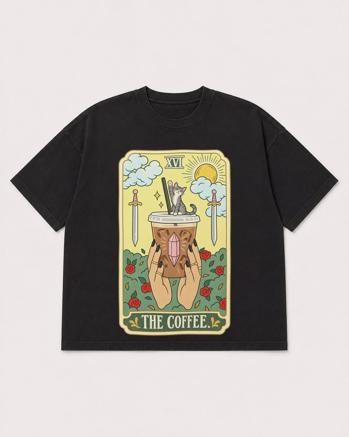 Mockup Boxy Heavyweight Tee Black product
