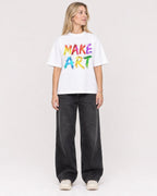 Mockup Boxy Heavyweight Tee White female full-body 08