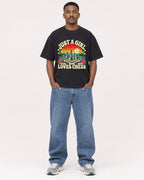 Mockup Boxy Heavyweight Tee Black male full-body 14