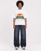 Mockup Boxy Heavyweight Tee White female full-body 14