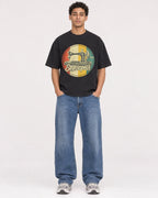 Mockup Boxy Heavyweight Tee Black male full-body 10