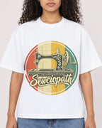 Mockup Boxy Heavyweight Tee White female close-up 10
