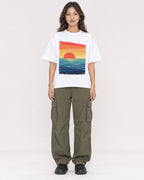 Mockup Boxy Heavyweight Tee White female full-body 02