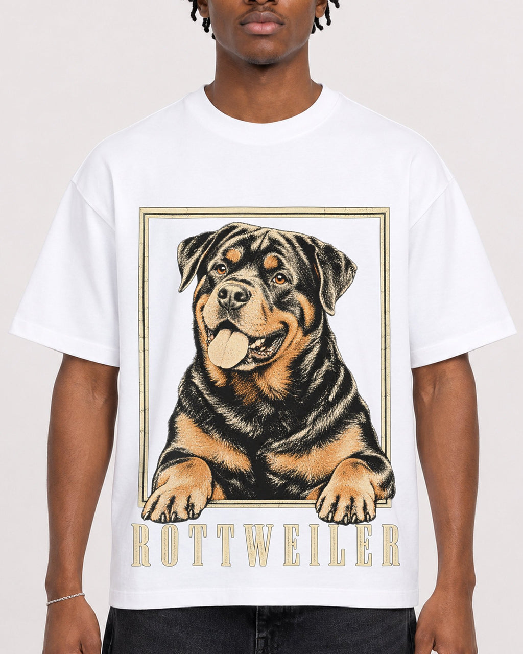 Mockup Boxy Heavyweight Tee White male close-up 05
