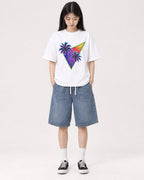 Mockup Boxy Heavyweight Tee White female full-body 01