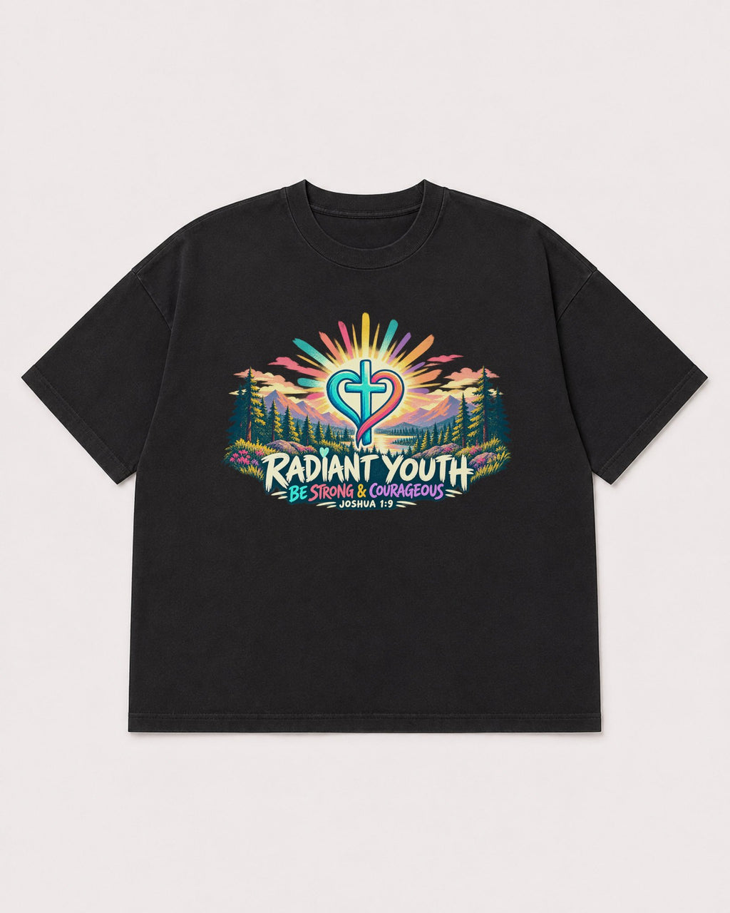 Mockup Boxy Heavyweight Tee Black product
