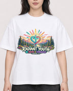 Mockup Boxy Heavyweight Tee White female close-up 13