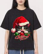 Mockup Boxy Heavyweight Tee Black female close-up 01