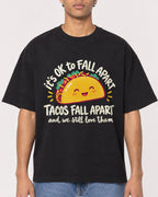 Mockup Boxy Heavyweight Tee Black male close-up 10