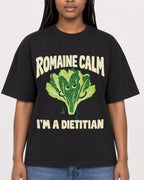 Mockup Boxy Heavyweight Tee Black female close-up 04