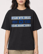Mockup Boxy Heavyweight Tee Black female close-up 02