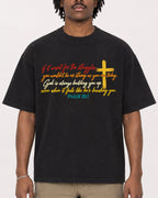 Mockup Boxy Heavyweight Tee Black male close-up 04