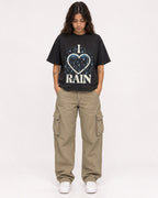 Mockup Boxy Heavyweight Tee Black female full-body 06