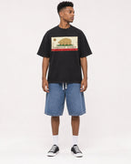 Mockup Boxy Heavyweight Tee Black male full-body 15