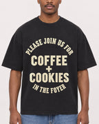Mockup Boxy Heavyweight Tee Black male close-up 14