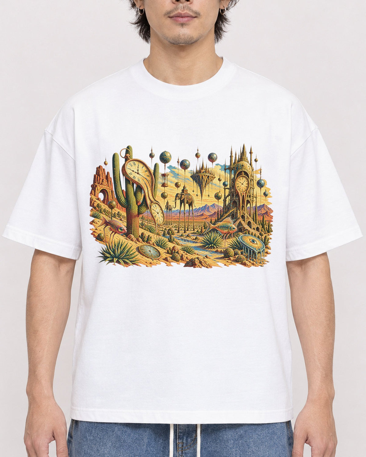 Mockup Boxy Heavyweight Tee White male close-up 03